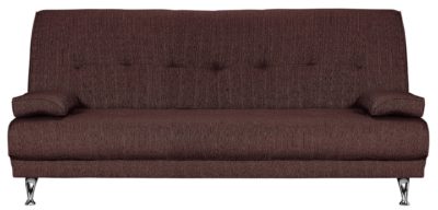 Home - Sicily - 2 Seater Fabric Clic Clac - Sofa Bed - Chocolate